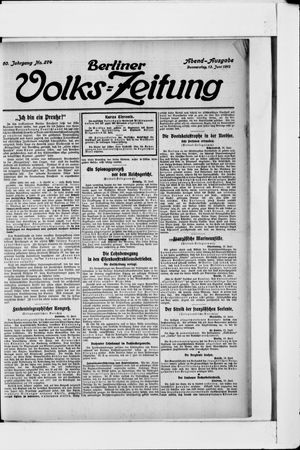 Berliner Volkszeitung vom 13.06.1912