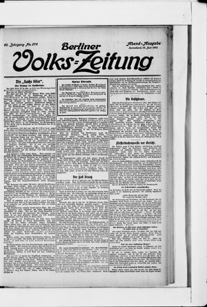 Berliner Volkszeitung vom 15.06.1912