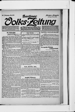 Berliner Volkszeitung vom 16.06.1912