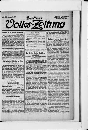 Berliner Volkszeitung vom 17.06.1912