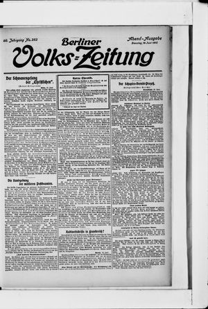 Berliner Volkszeitung vom 18.06.1912