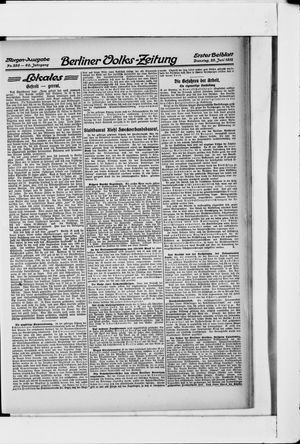Berliner Volkszeitung vom 25.06.1912