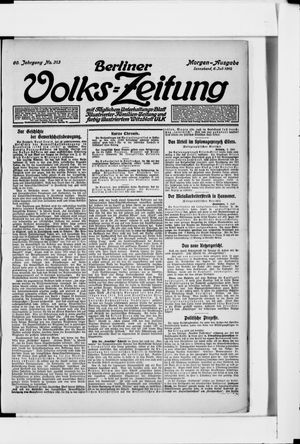 Berliner Volkszeitung on Jul 6, 1912