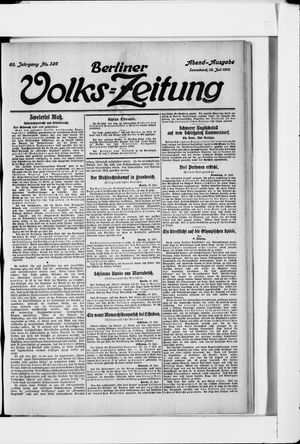 Berliner Volkszeitung on Jul 13, 1912