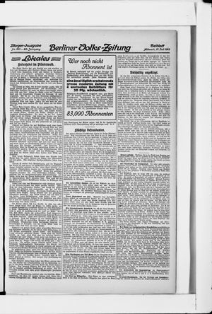 Berliner Volkszeitung vom 17.07.1912