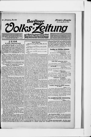 Berliner Volkszeitung vom 18.07.1912