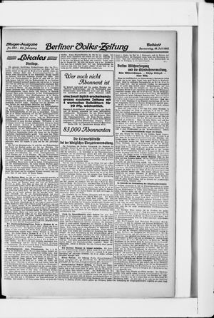 Berliner Volkszeitung vom 18.07.1912