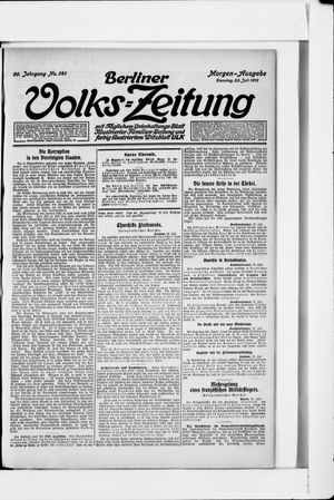 Berliner Volkszeitung vom 23.07.1912