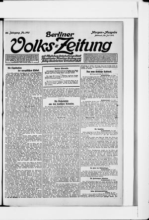 Berliner Volkszeitung on Jul 24, 1912