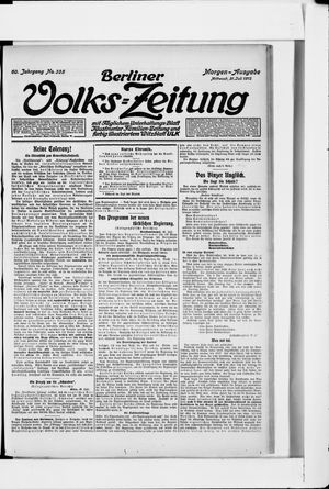 Berliner Volkszeitung vom 31.07.1912