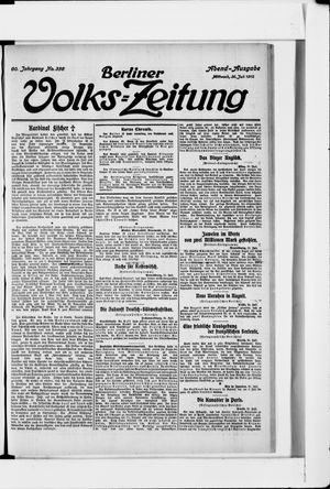 Berliner Volkszeitung vom 31.07.1912