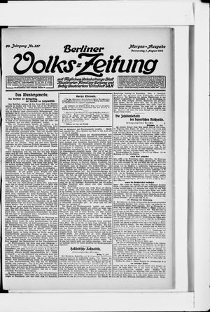 Berliner Volkszeitung vom 01.08.1912