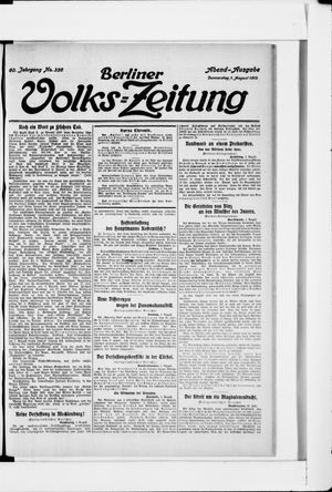 Berliner Volkszeitung vom 01.08.1912