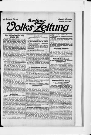 Berliner Volkszeitung vom 02.08.1912