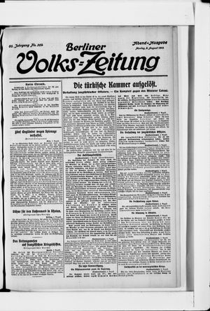 Berliner Volkszeitung vom 05.08.1912