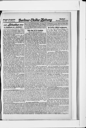 Berliner Volkszeitung vom 06.08.1912