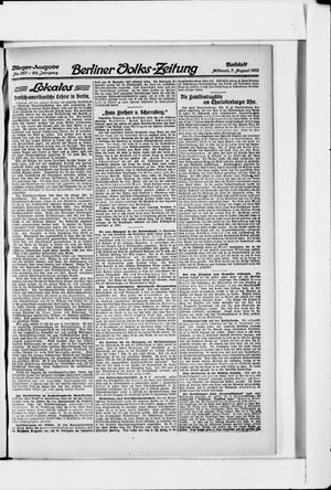 Berliner Volkszeitung vom 07.08.1912