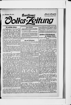 Berliner Volkszeitung vom 08.08.1912