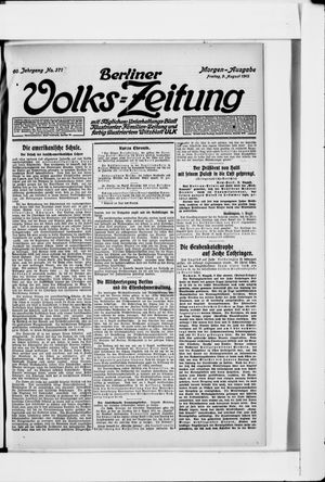 Berliner Volkszeitung vom 09.08.1912