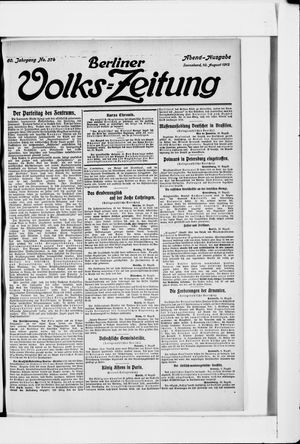 Berliner Volkszeitung vom 10.08.1912