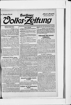 Berliner Volkszeitung on Aug 12, 1912