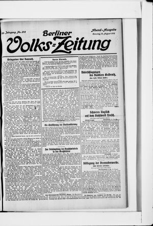 Berliner Volkszeitung vom 13.08.1912