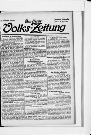 Berliner Volkszeitung vom 14.08.1912