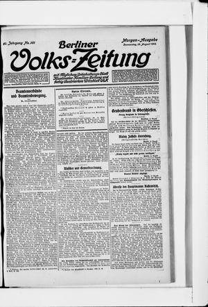 Berliner Volkszeitung vom 15.08.1912