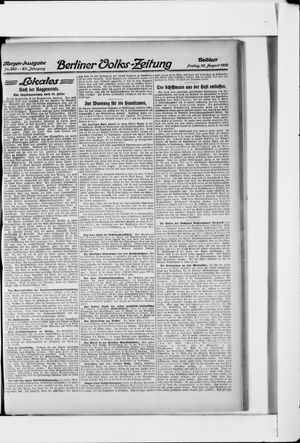 Berliner Volkszeitung vom 16.08.1912