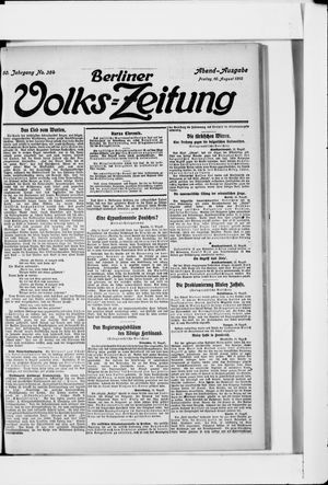 Berliner Volkszeitung on Aug 16, 1912