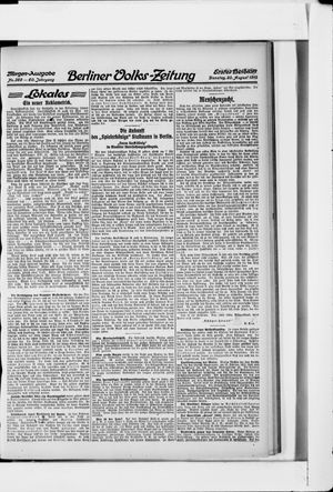 Berliner Volkszeitung on Aug 20, 1912