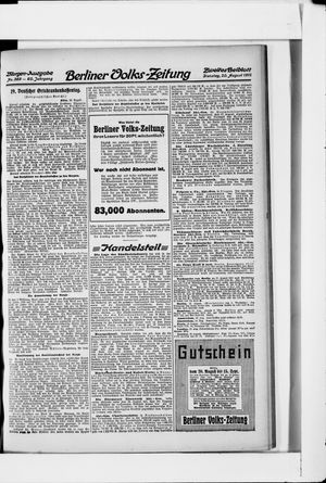 Berliner Volkszeitung on Aug 20, 1912