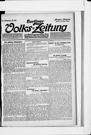 Berliner Volkszeitung vom 21.08.1912
