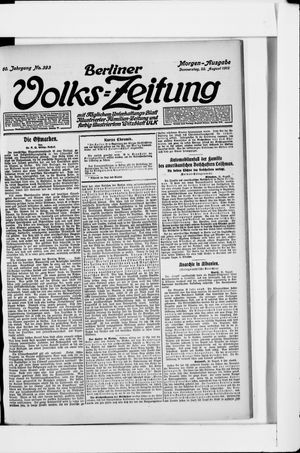 Berliner Volkszeitung vom 22.08.1912
