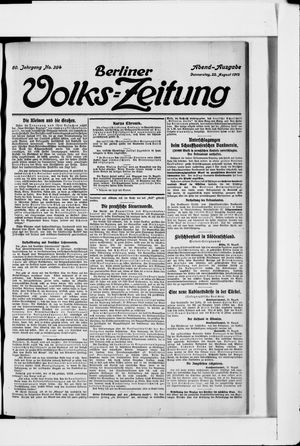 Berliner Volkszeitung vom 22.08.1912
