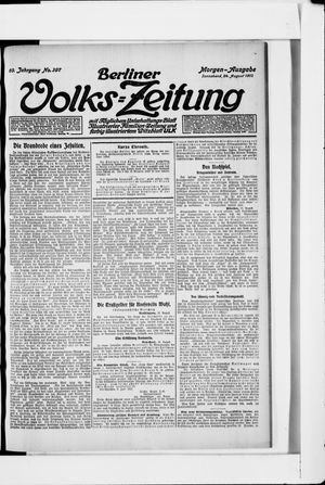 Berliner Volkszeitung on Aug 24, 1912