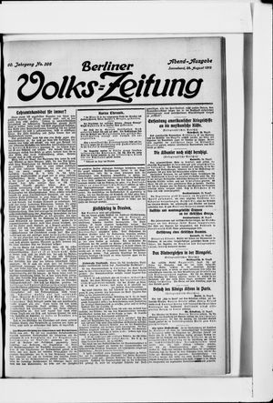 Berliner Volkszeitung on Aug 24, 1912