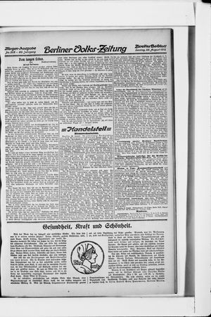 Berliner Volkszeitung vom 25.08.1912