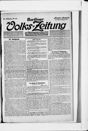 Berliner Volkszeitung vom 27.08.1912