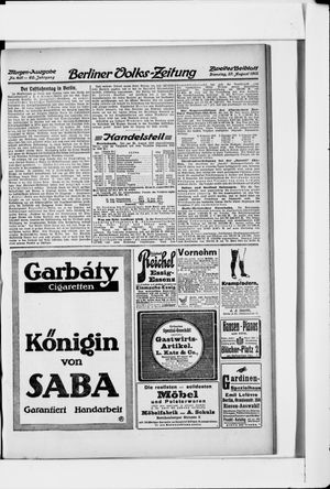 Berliner Volkszeitung vom 27.08.1912