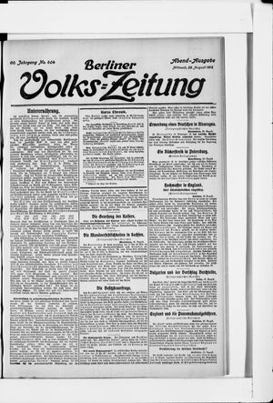 Berliner Volkszeitung vom 28.08.1912