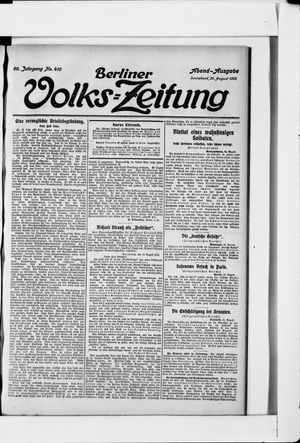 Berliner Volkszeitung vom 31.08.1912