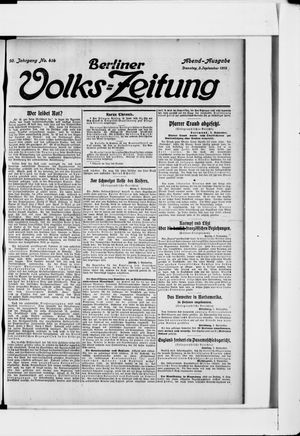 Berliner Volkszeitung vom 03.09.1912