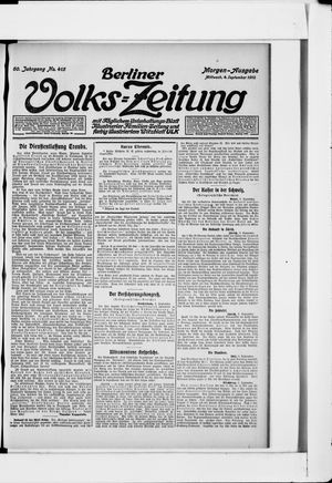 Berliner Volkszeitung vom 04.09.1912