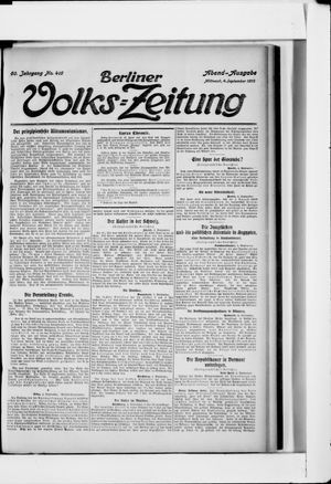 Berliner Volkszeitung vom 04.09.1912