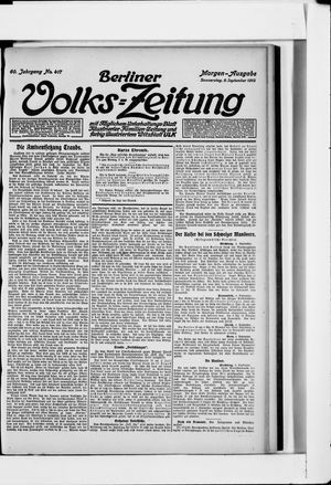 Berliner Volkszeitung vom 05.09.1912