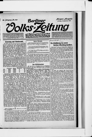 Berliner Volkszeitung vom 06.09.1912