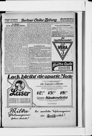 Berliner Volkszeitung vom 08.09.1912