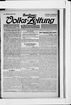 Berliner Volkszeitung vom 10.09.1912
