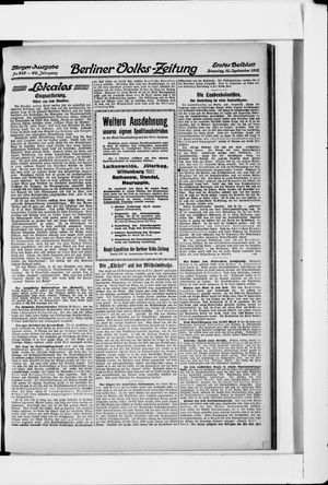 Berliner Volkszeitung vom 10.09.1912